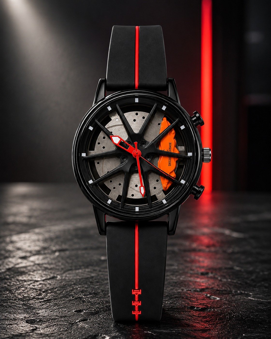Black & Orange Sport Watch